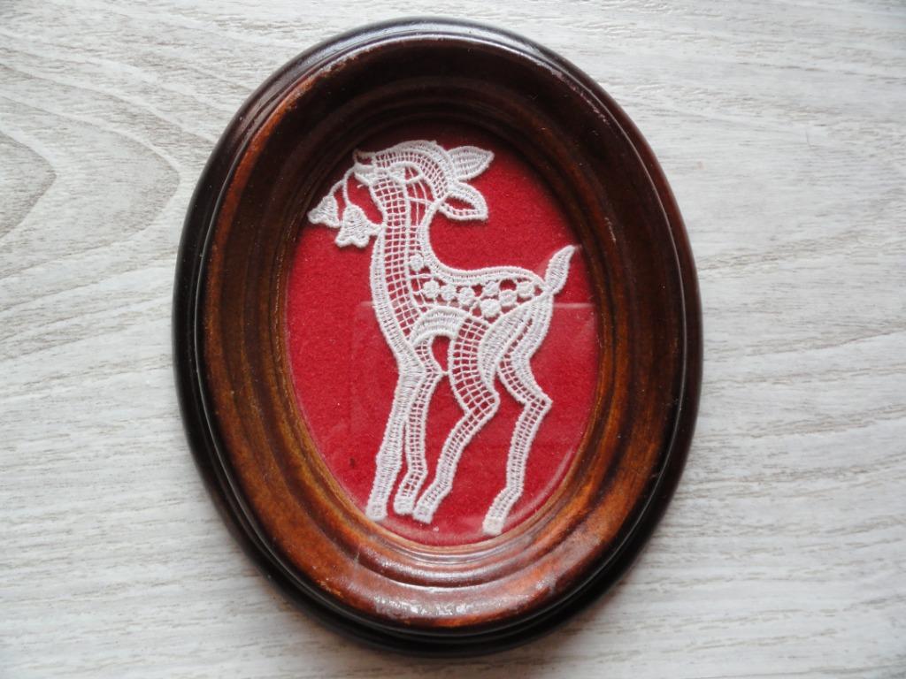 Petit cadre avec dentelle de Bruges, Hobby & Loisirs créatifs, Dentelle, Enlèvement ou Envoi, Comme neuf, Autres types