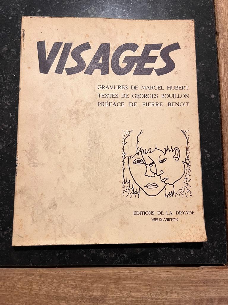Visages - Marcel Hubert/Georges Bouillon, Antiquités & Art, Enlèvement ou Envoi, Georges Bouillon