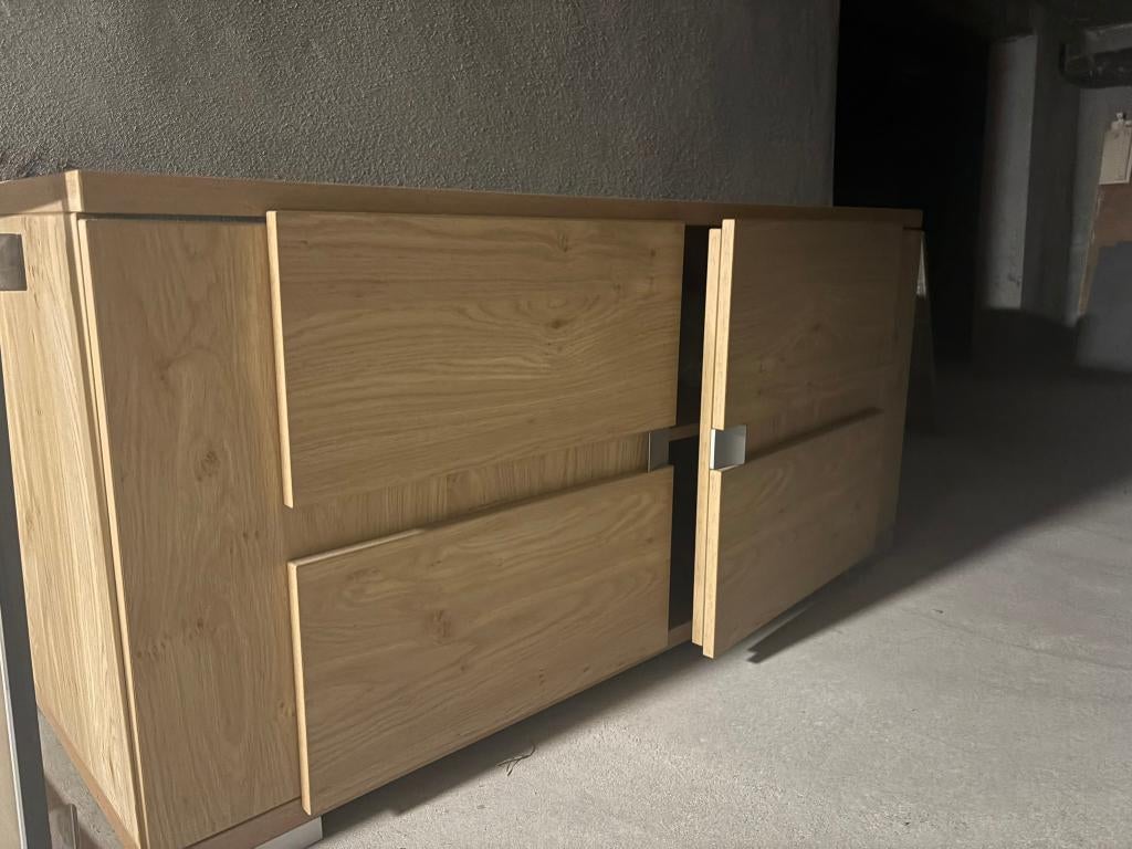 tv meubel lage kast, Huis en Inrichting, Ophalen, 100 tot 150 cm, Eikenhout, Zo goed als nieuw