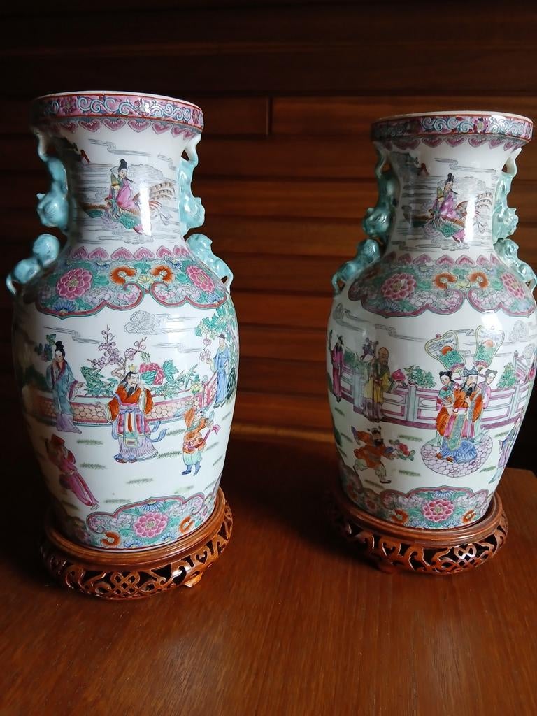 Chinese vazen  2 stuks (H 40/ B 20), Ophalen