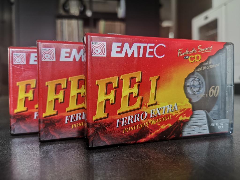 3 cassettes audio Emtec (Basf) sous blister., Enlèvement, Simple