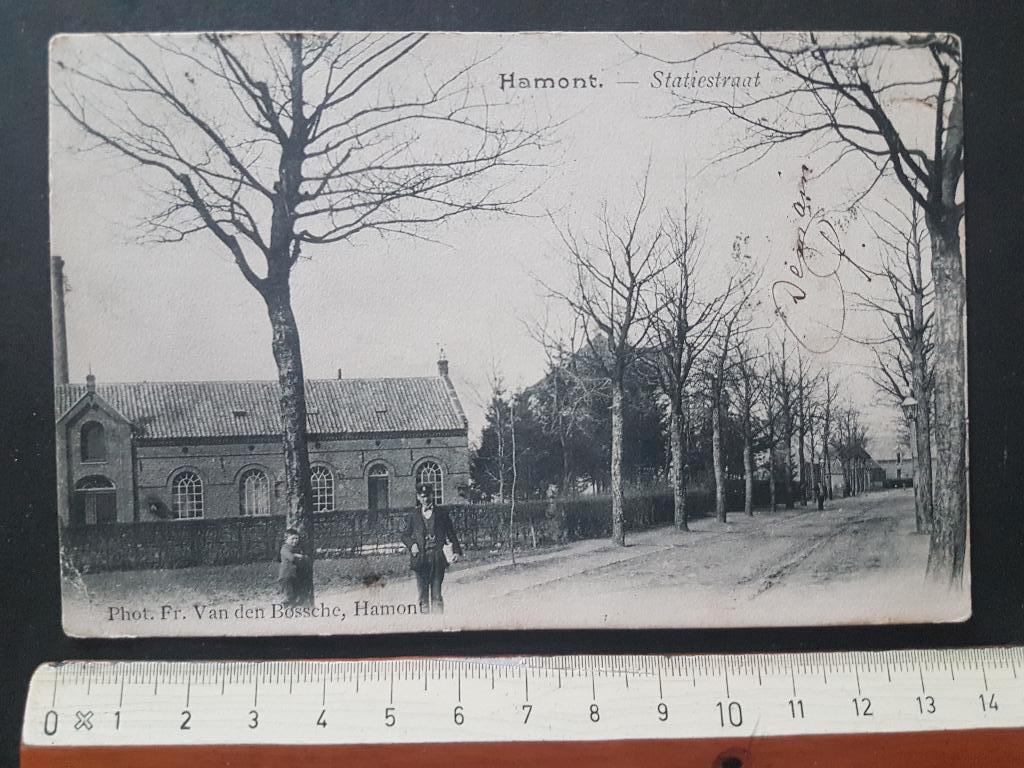 Postkaart Hamont Statiestraat, Ophalen of Verzenden, Voor 1920, Gelopen, Limburg