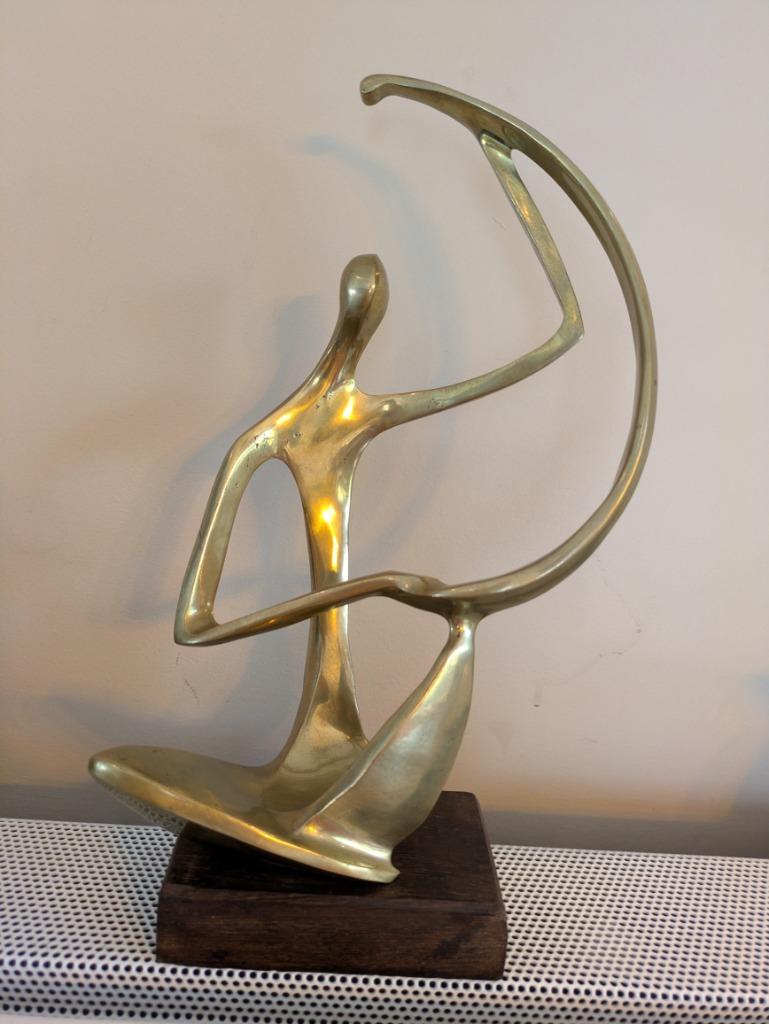 Muzikant bronzen beeld, Ophalen of Verzenden, Zo goed als nieuw, Mens