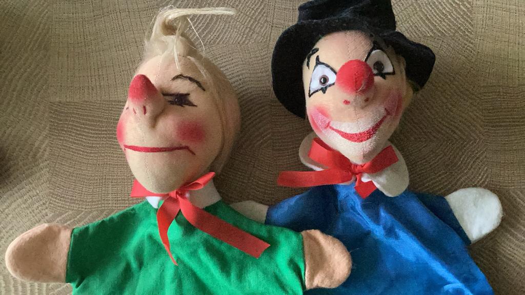 Clown - Kersa vintage handpoppen, Verzamelen, Poppen, Verzenden, Nieuw