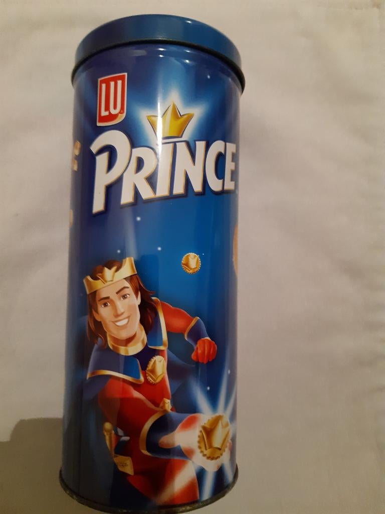 Blikkendoos PRINCE LU ( H.19.50cm.,doorsn. 7.50cm.)., Verzamelen, Blikken, Verzenden, Nieuw, Koek(jes)