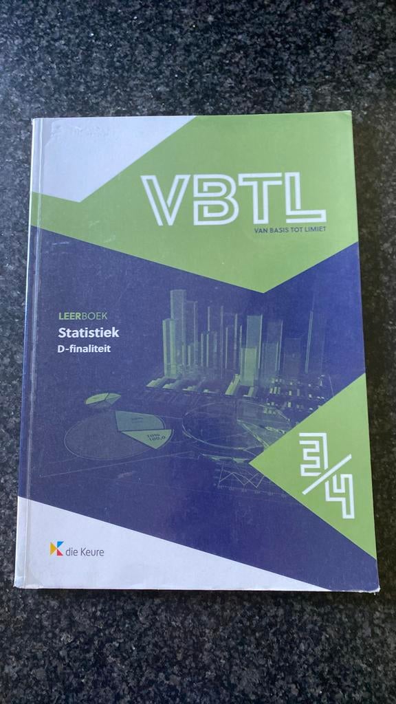 VBTL 3/4 – leerboek statistiek , Ophalen of Verzenden, Zo goed als nieuw, Nederlands