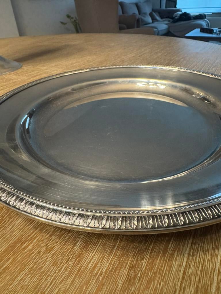 Plateau Christofle, Envoi, Comme neuf, Rond, Autres matériaux