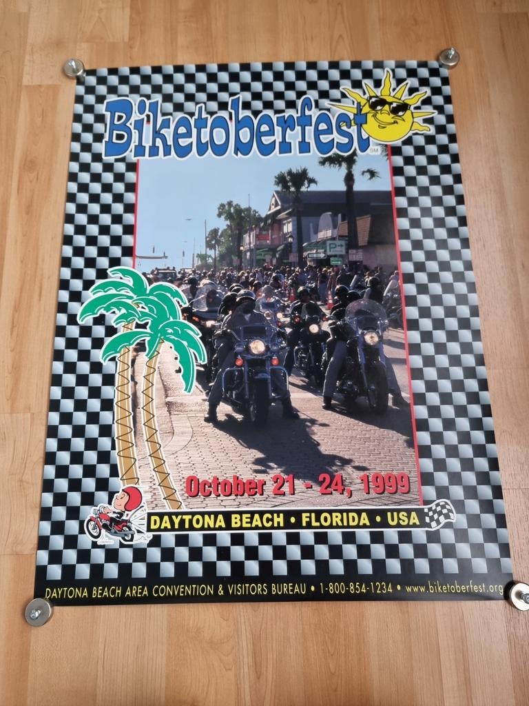 Affiche vintage du Biketoberfest, Enlèvement ou Envoi, Neuf, Publicité