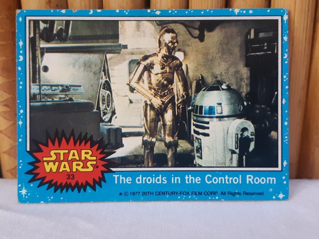 Trading card #33 Star Wars serie 1 Topps 1977 C3-PO & R2-D2, Collections, Envoi, Utilisé, Autres types