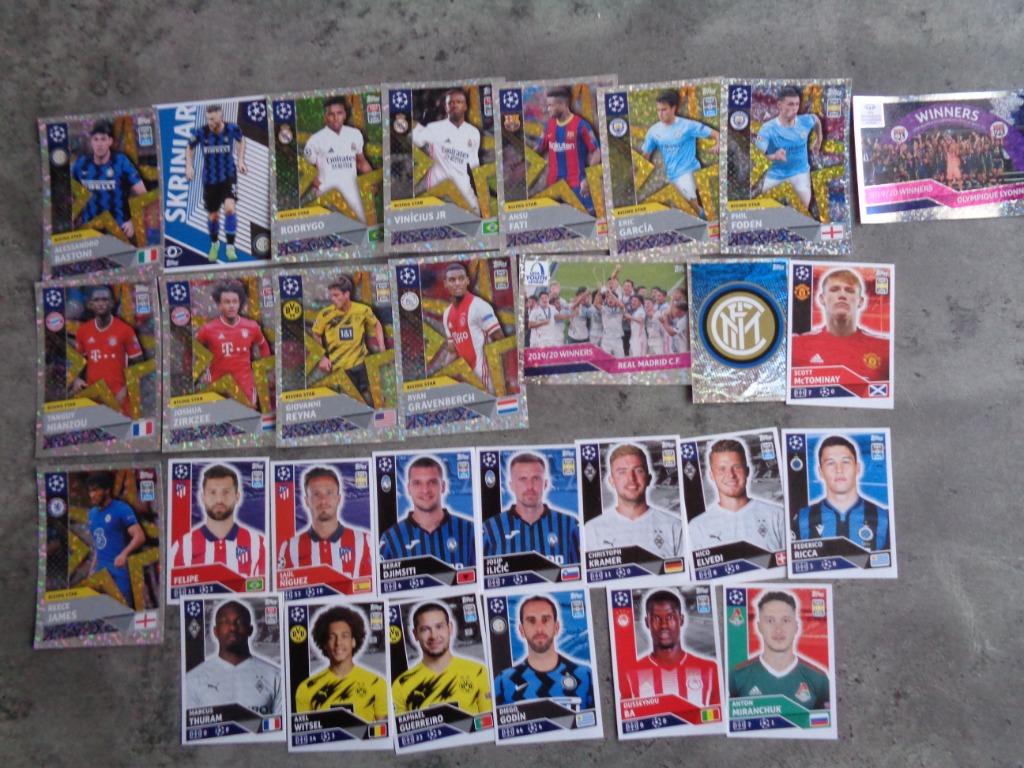 TOPPS VOETBAL STICKERS Champions league 2020/21  29x, Verzenden
