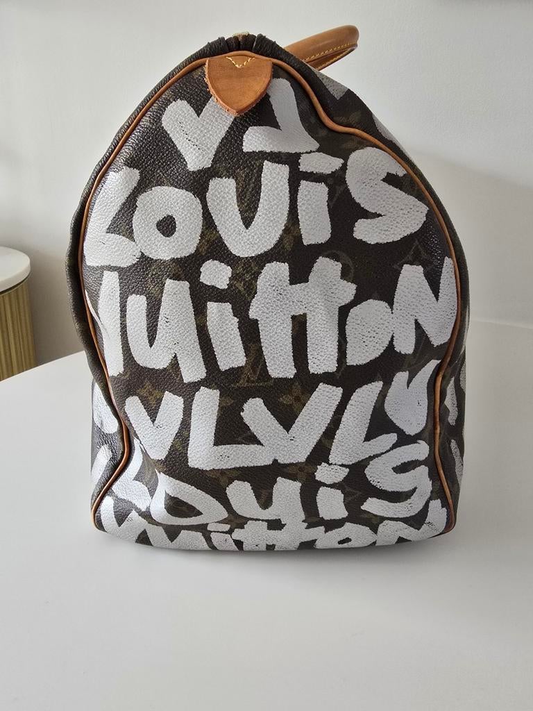 Louis Vuitton Keepall graffiti, Verzenden, Gebruikt, Wit