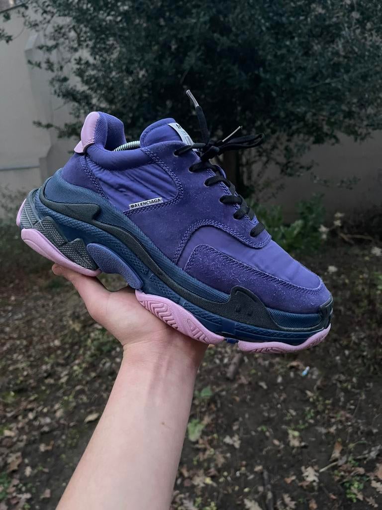 Balenciaga Triple S « Blue Indigo Mauve », Rose, Sneakers et Baskets, Enlèvement, Porté