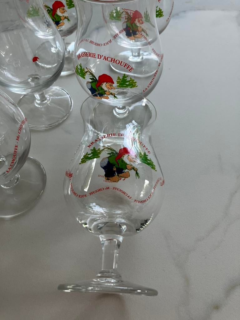 Set van 6 nieuwe glazen Chouffe, Ophalen, Nieuw