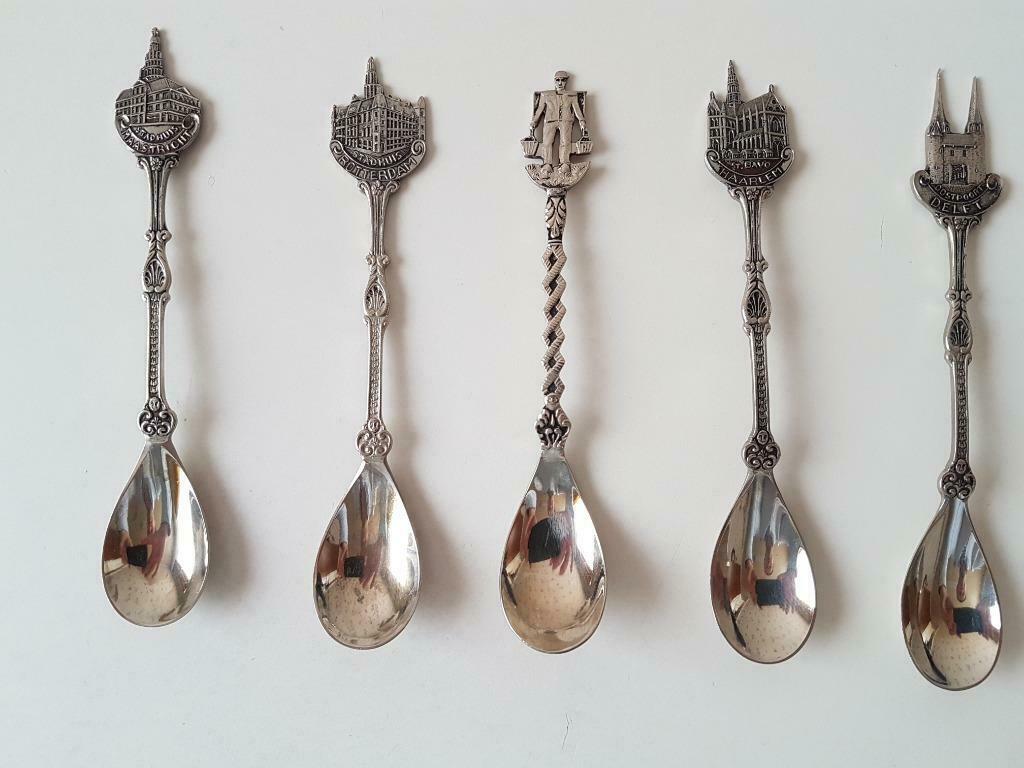5 decoratieve theelepeltjes, Ophalen of Verzenden