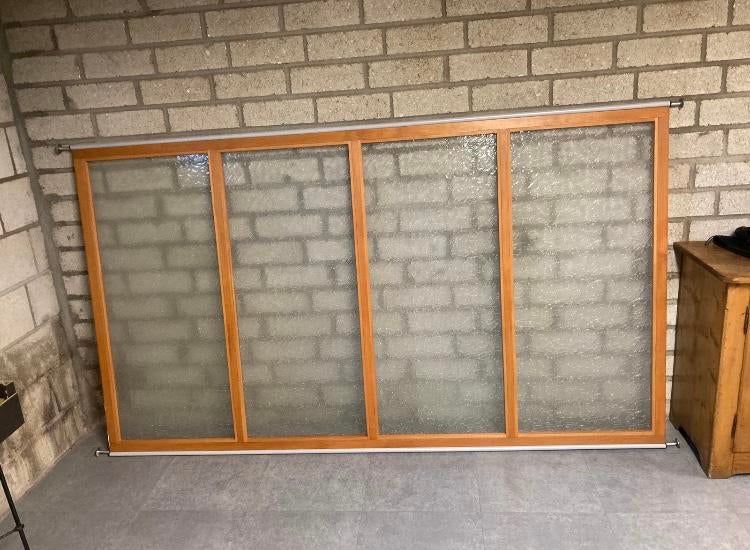 Wand met glas / hout, Ophalen, Zo goed als nieuw