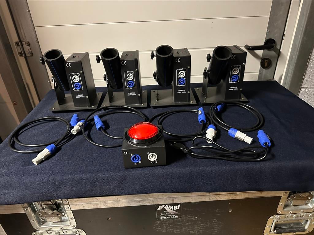 4x nieuwe confetti en streamer powershots, met afvuurknop, Enlèvement