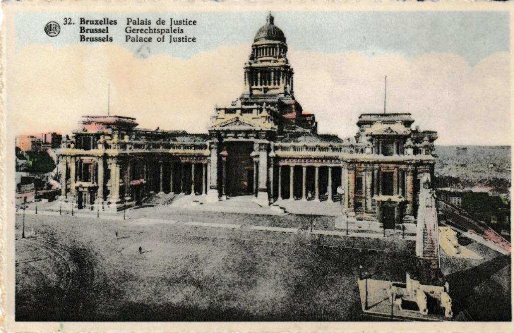 BRUXELLES  BRUSSEL  PALAIS DE JUSTICE  GERECHTSPALEIS  1957, Enlèvement ou Envoi, 1940 à 1960, Affranchie, Bruxelles (Capitale)