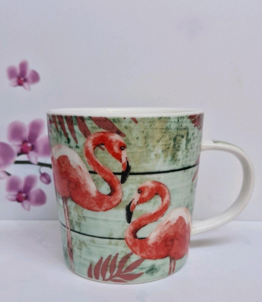 🩷 Flamingo Mok 🦩, Ophalen of Verzenden, Zo goed als nieuw, Overige stijlen, Kop(pen) en/of Schotel(s)