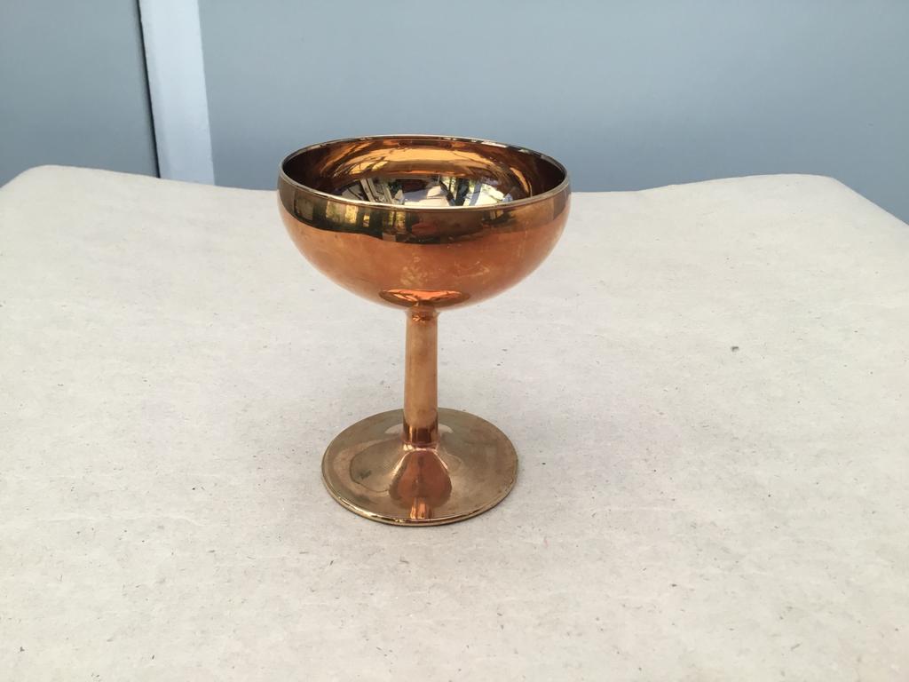 Origineel cocktail glas koperkleurig, Ophalen of Verzenden, Zo goed als nieuw, Overige typen
