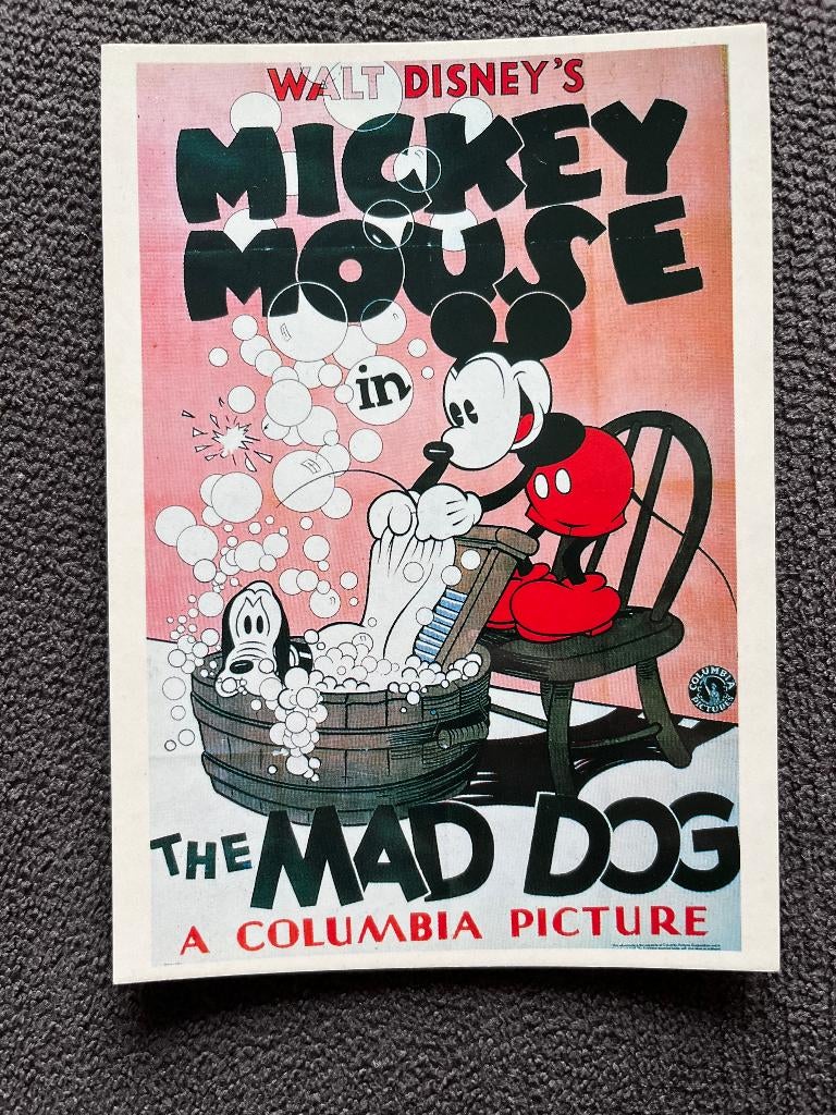 Postkaart Mickey Mouse Mad Dog, Verzenden, Mickey Mouse