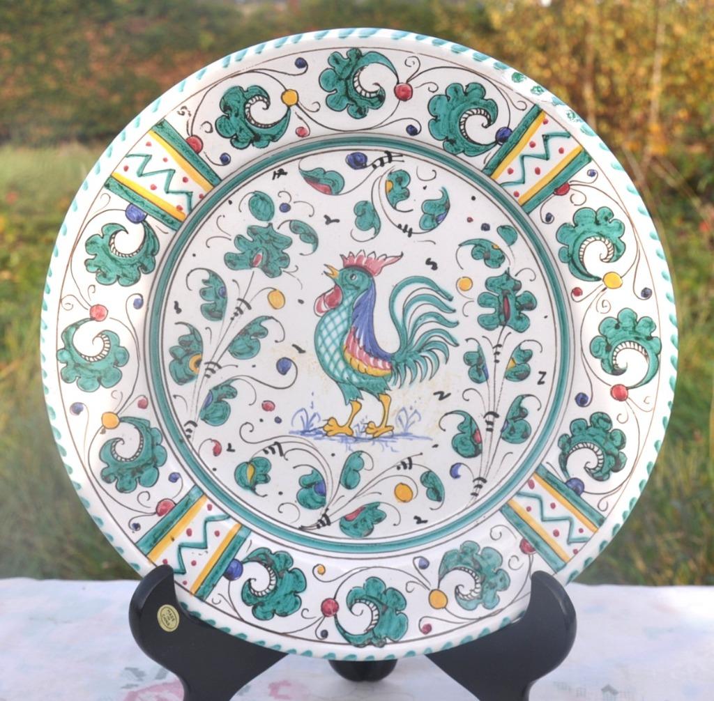 assiette deruta decor au coq accidentée, Antiquités & Art, Enlèvement ou Envoi