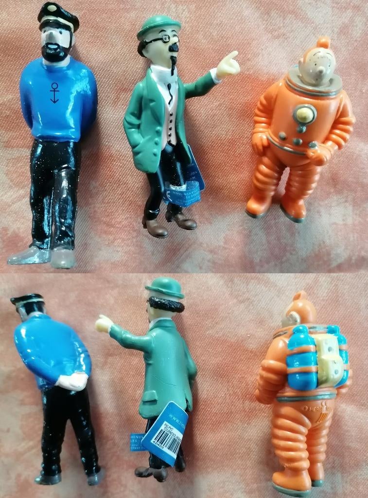 3 TINTIN -LU - Archibald Haddock, Tryphon Sunflower, Verzamelen, Verzenden, Kuifje