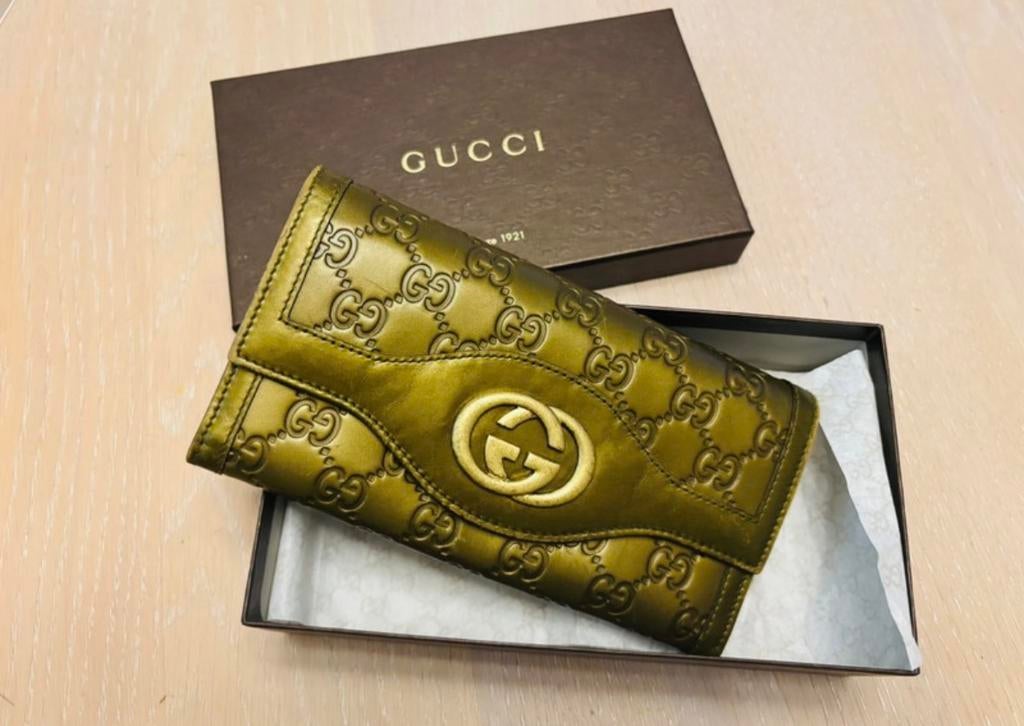 Porte feuille Gucci, Enlèvement, Comme neuf, Vert