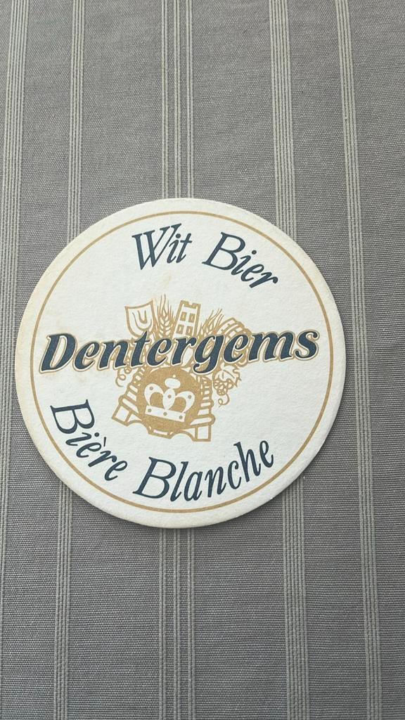 Oude bierviltje Dentergems, Verzamelen, Ophalen of Verzenden, Gebruikt, Viltje(s)