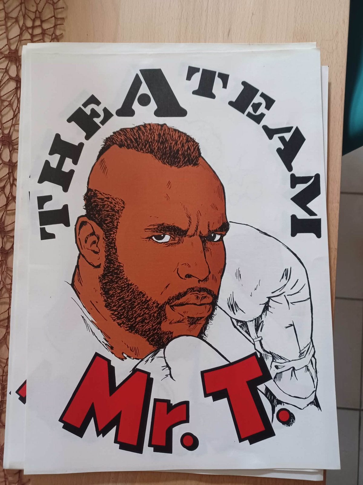 A-team poster mr t, Verzamelen, Ophalen of Verzenden, Zo goed als nieuw, Poster