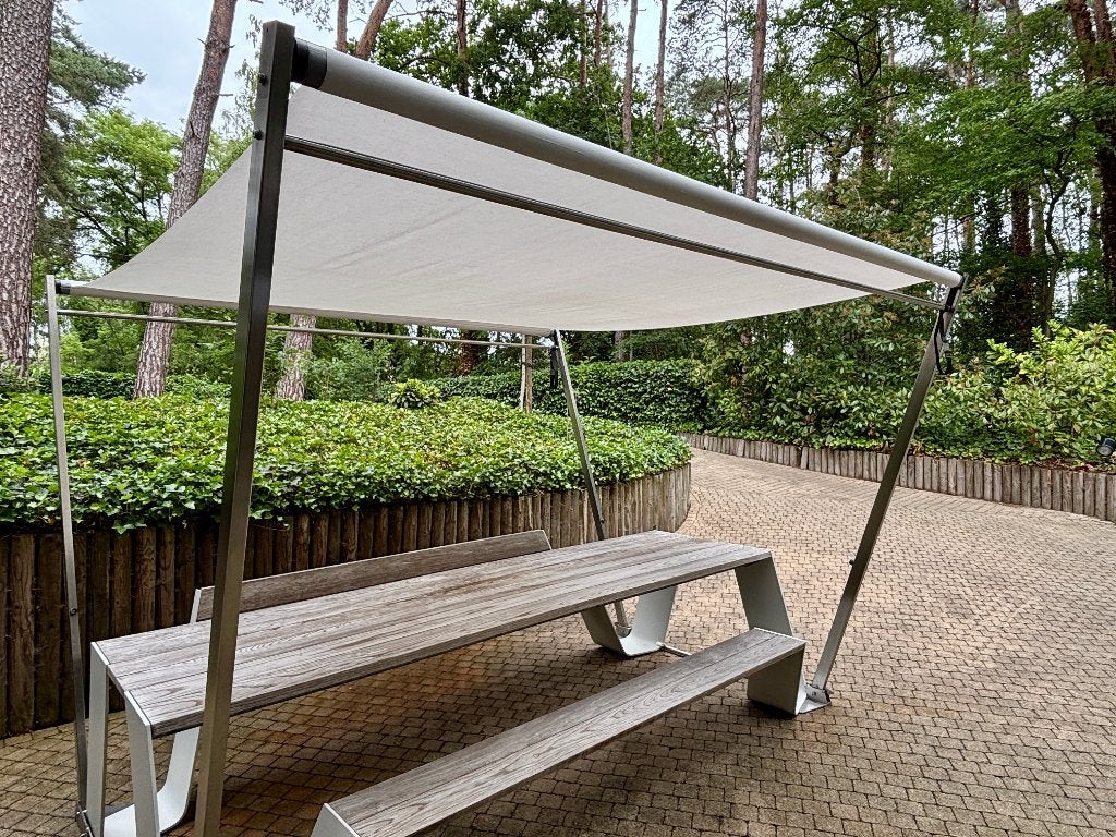 Extremis Hopper Picnic 3m + Shade – Topstaat, Tuin en Terras, Ophalen, Gebruikt, Rechthoekig, Hout