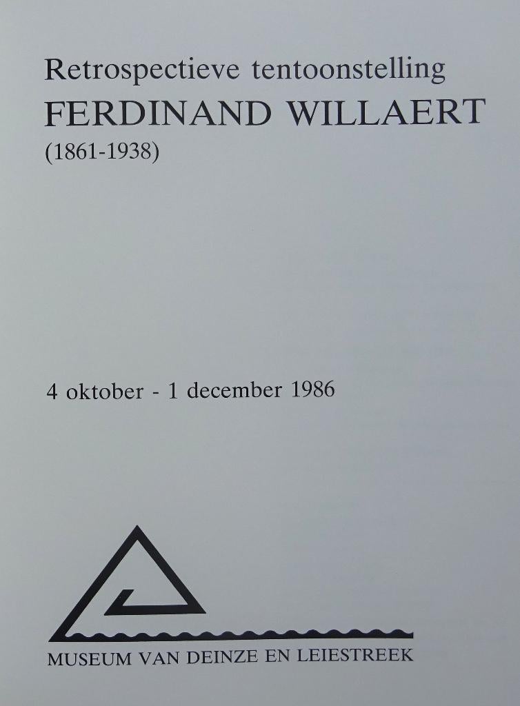 Ferdinand Willaert, 1986, Mudel Deinze, Ophalen of Verzenden, Nieuw, Schilder- en Tekenkunst