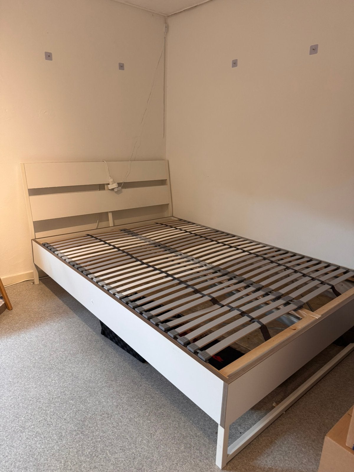 2 persoonsbed, Huis en Inrichting, Slaapkamer | Bedden, Ophalen, Gebruikt, Wit, Tweepersoons
