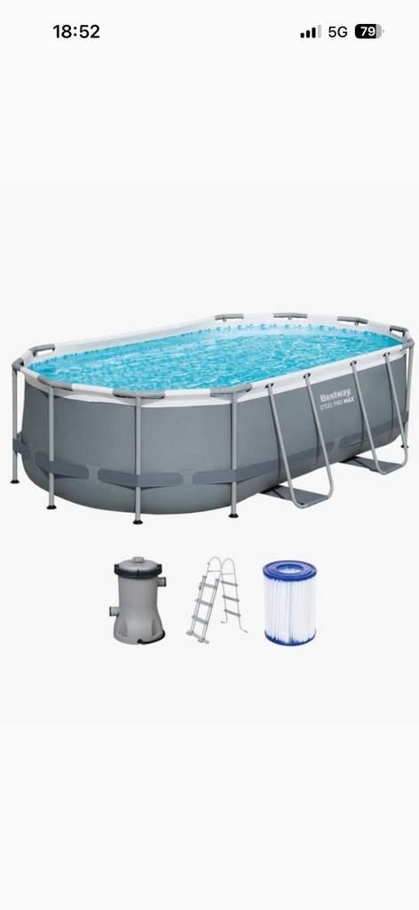 Intex zwembad 427x250x100, Ophalen, Zo goed als nieuw, Ovaal