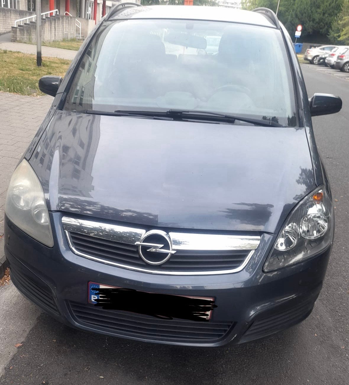 Opel Zafira 2006, Donkergrijs, Auto's, Voorwielaandrijving, Stof, 7 zetels, Grijs