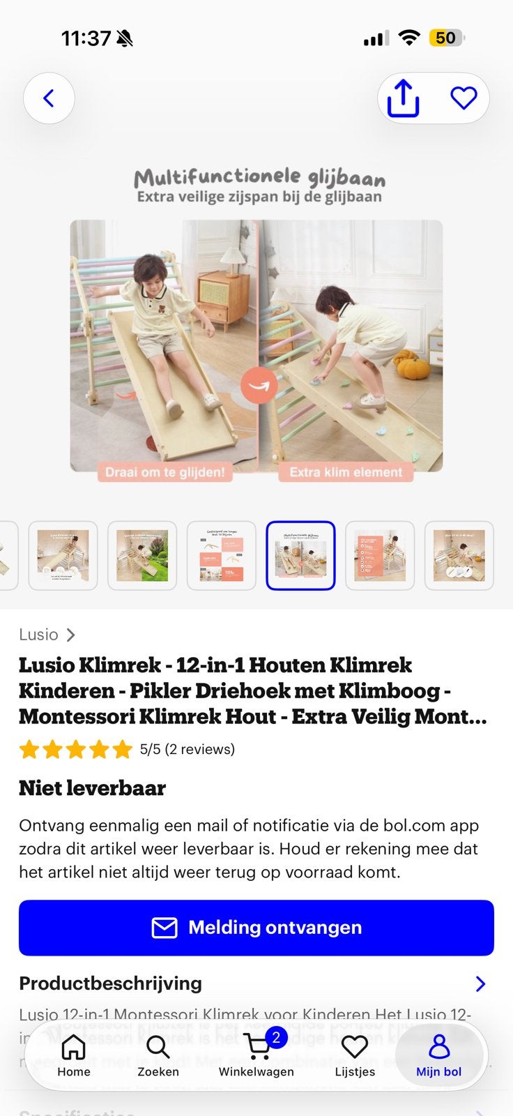 Klimrek, Ophalen, Gebruikt, Overige typen