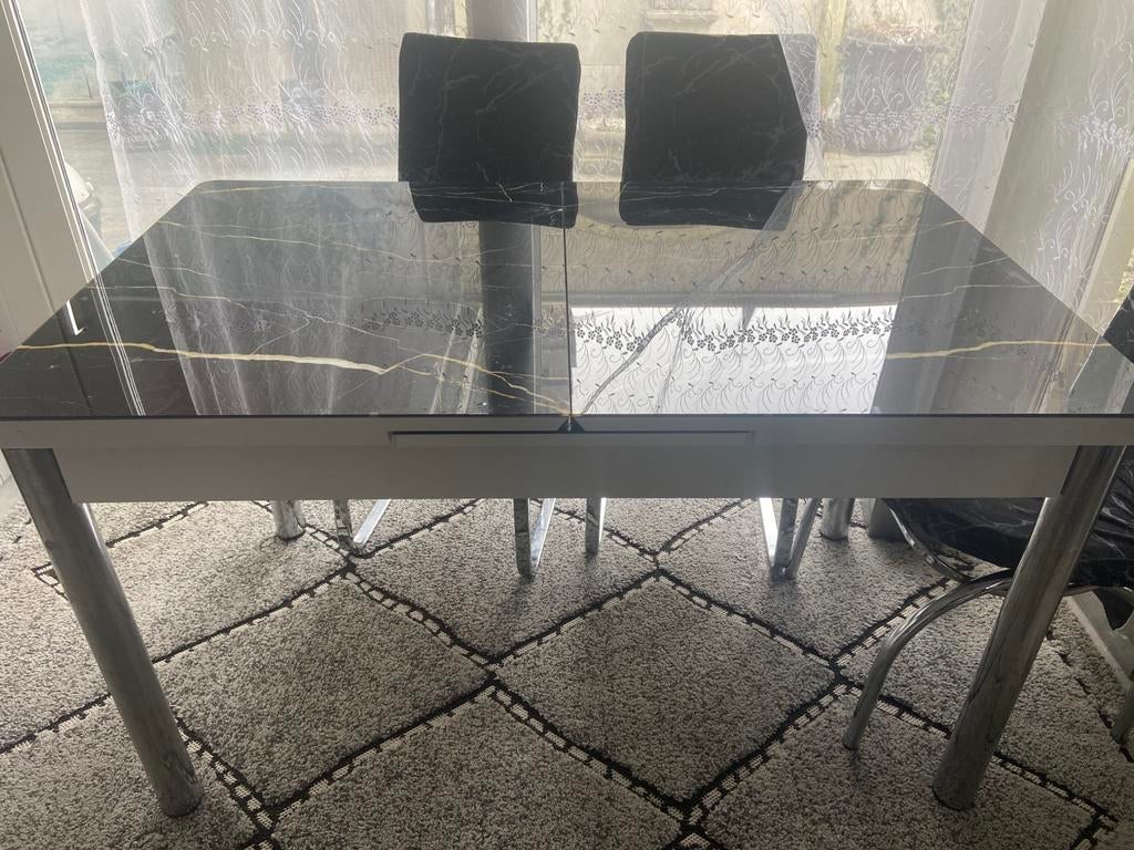 Eettafel, Huis en Inrichting, Tafels | Eettafels, Ophalen, Gebruikt, Vijf personen of meer