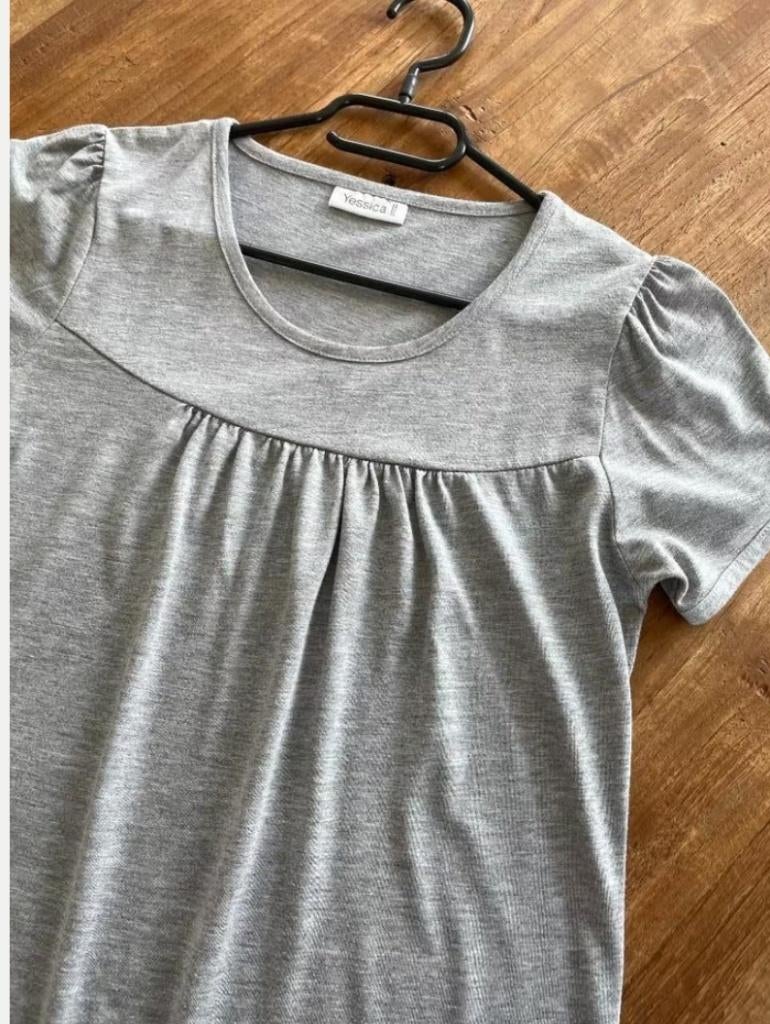 T-shirt Yjessica taille M, Manches courtes, Taille 38/40 (M), Gris, Enlèvement ou Envoi