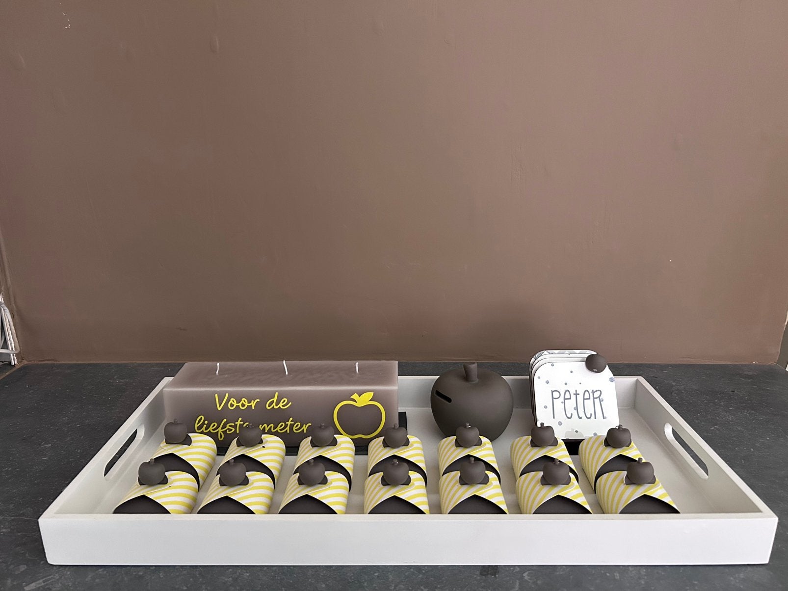 Doopsuiker doosjes thema appel, Kinderen en Baby's, Kraamcadeaus en Geboorteborden, Ophalen of Verzenden, Nieuw