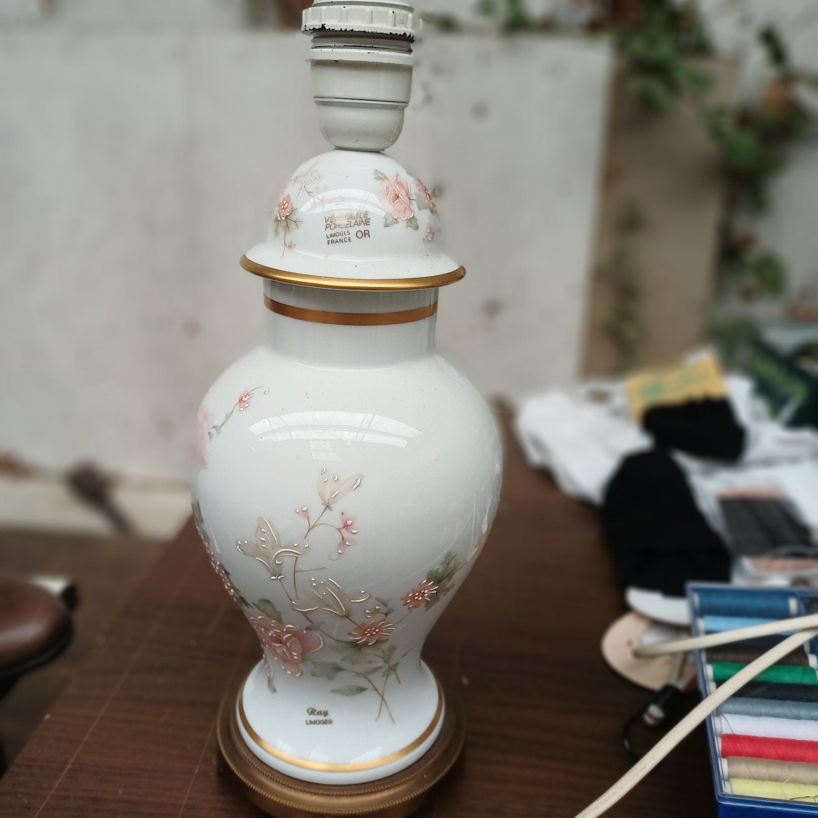 Limoges lampenvoet gesigneerd, Ophalen