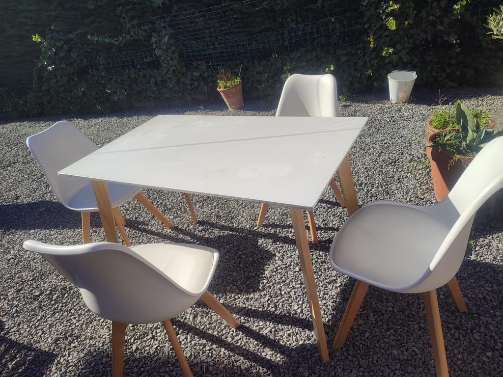 Eettafel en stoelen, Tuin en Terras, Ophalen of Verzenden, Eettafel