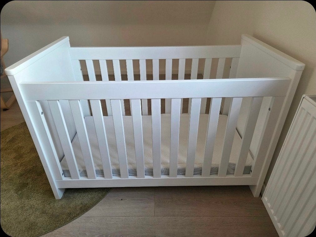 Bopita babybedje wit 60 x 120 cm met matras en extra beddeng, Ophalen