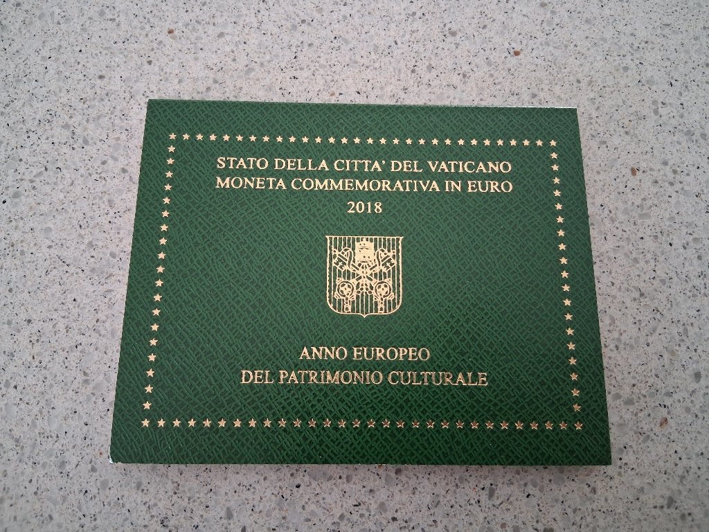 2 euro Vaticaan 2018 Europees Jaar Cultureel Erfgoed, Timbres & Monnaies, Monnaies | Europe | Monnaies euro, Enlèvement ou Envoi