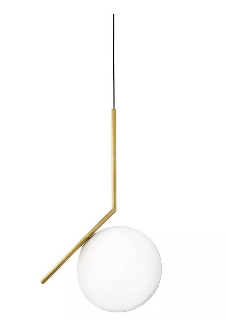 FLOS Hanglamp S1 messing, Maison & Meubles, Lampes | Suspensions, Enlèvement, Comme neuf, Verre, Modern
