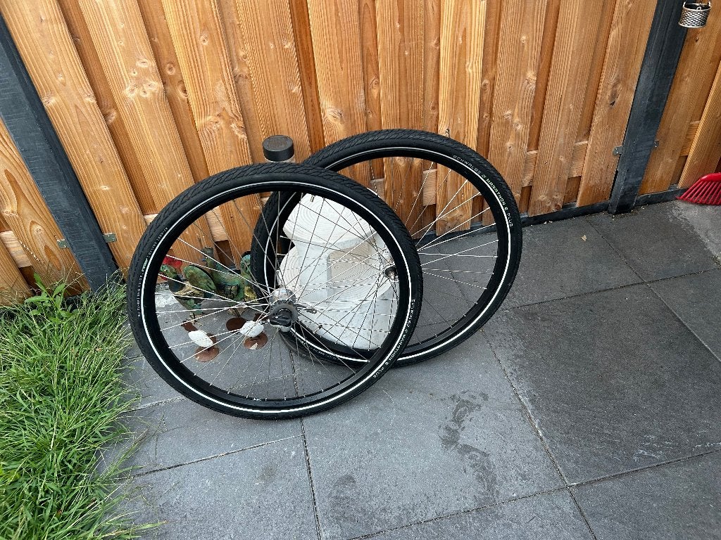 Set Wielen 28 inch achterwiel 3 NEXUS versn. terugtraprem, Fietsen en Brommers, Gebruikt, Band, Aluminium, Shimano Nexus 3 terugtraprem
