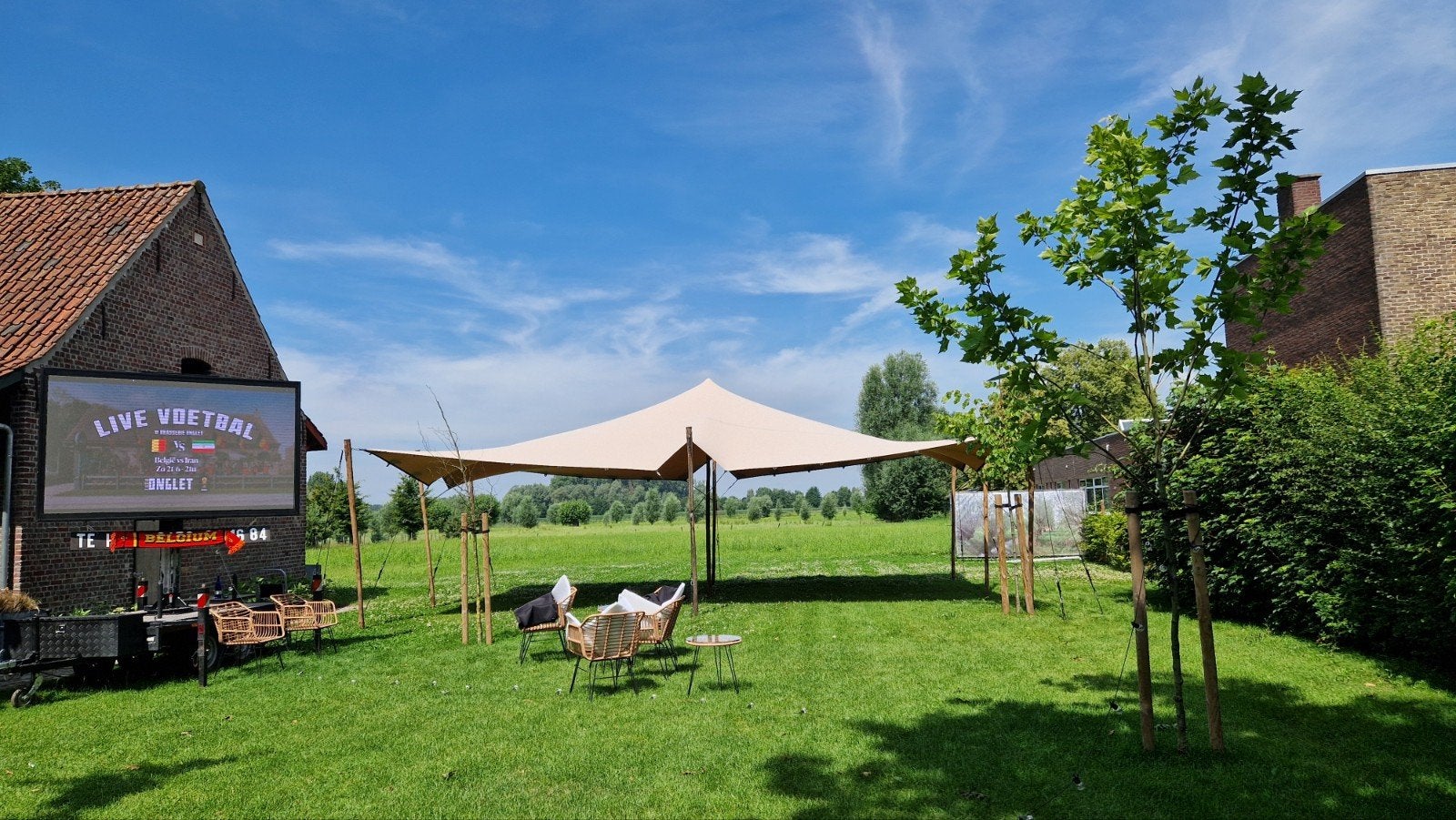 Stretchtent te huur: 6x10 meter