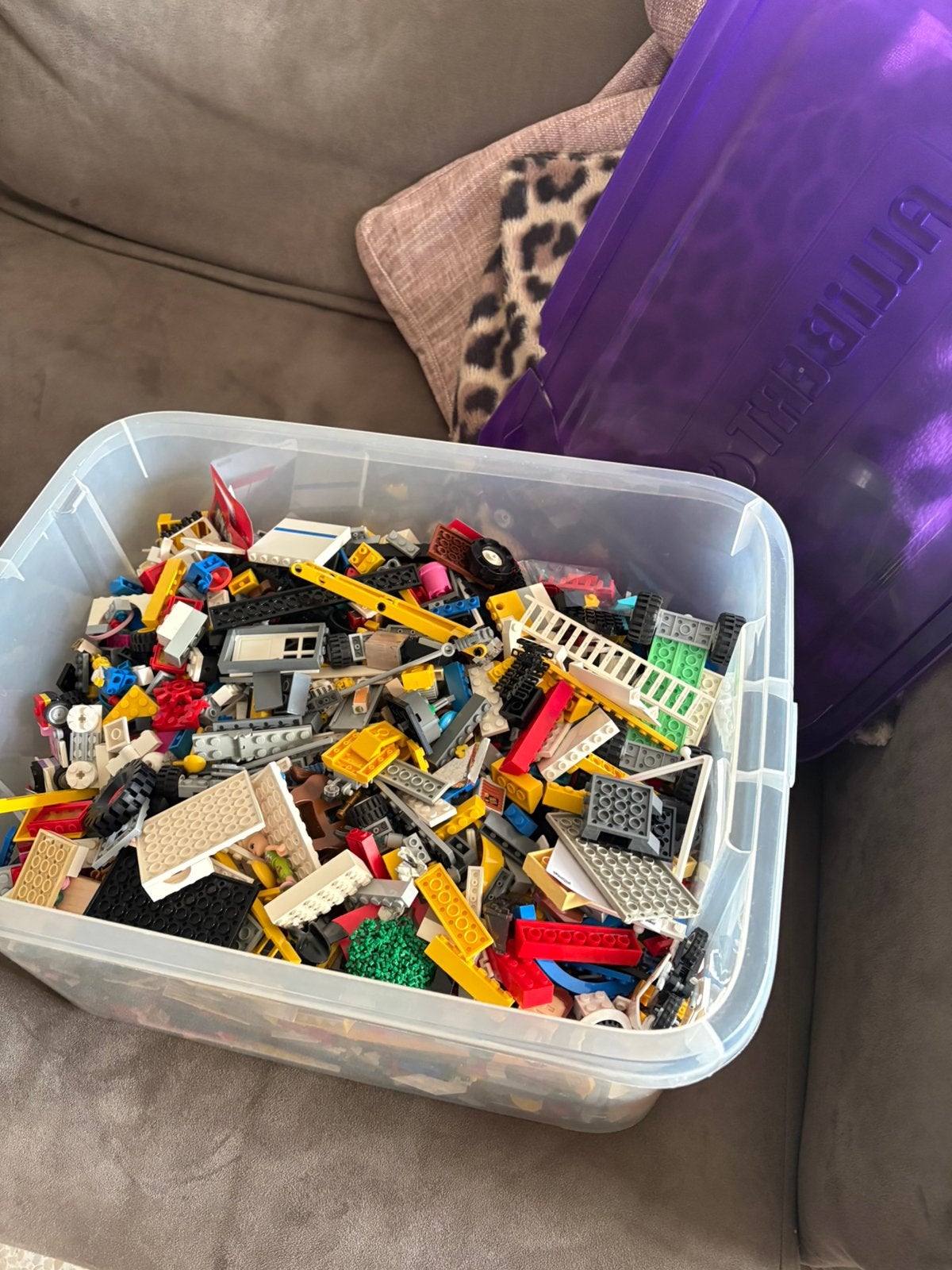 Volle doos lego blokjes, Kinderen en Baby's, Speelgoed | Bouwstenen, Ophalen of Verzenden, Gebruikt