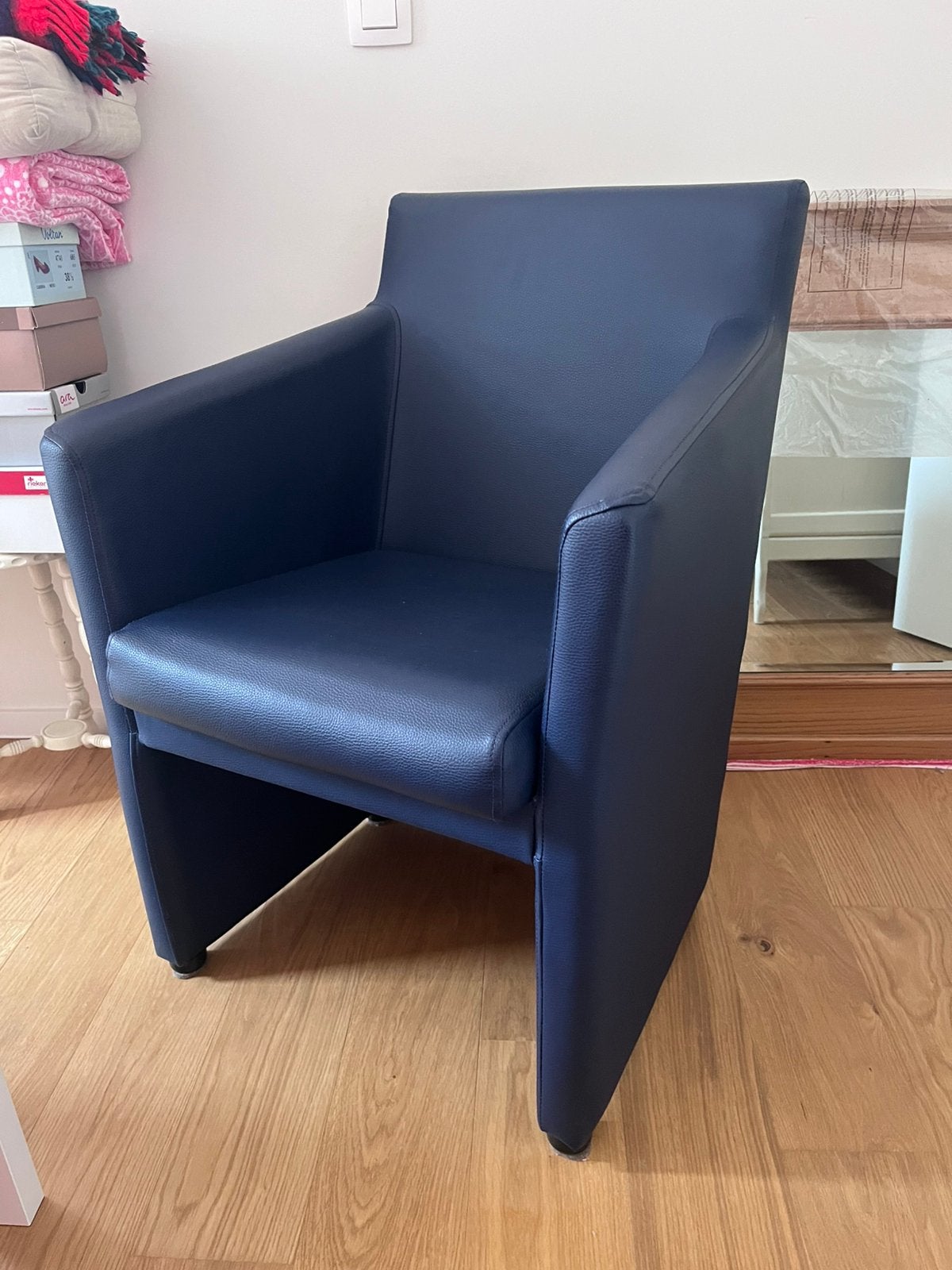 Blauwe kuipzetel, Huis en Inrichting, Fauteuils, Ophalen, Zo goed als nieuw