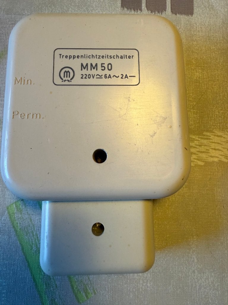 Mechanische timer MM50 traphal schakelaar, Doe-het-zelf en Bouw, Elektriciteit en Kabels, Ophalen of Verzenden, Gebruikt, Schakelaar