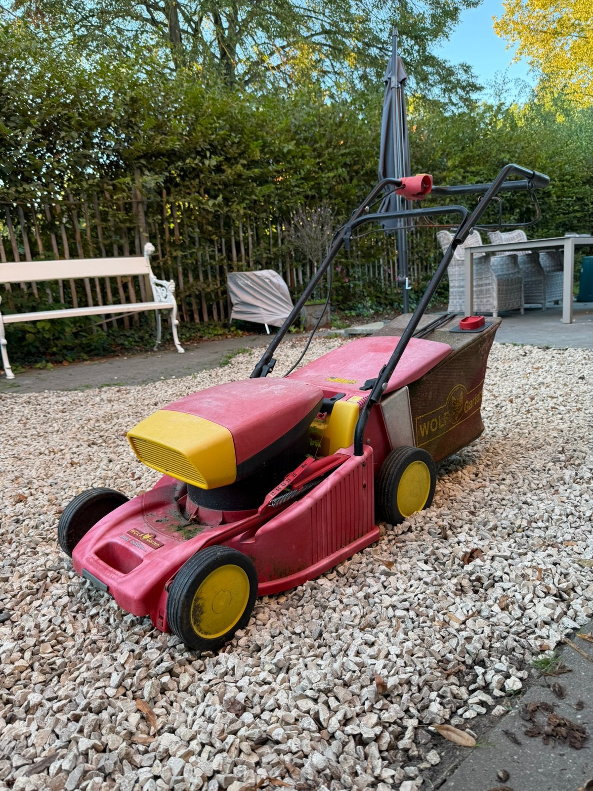 Wolf garten elektrisch grasmachine, Enlèvement, Utilisé, Tondeuses à gazon électriques