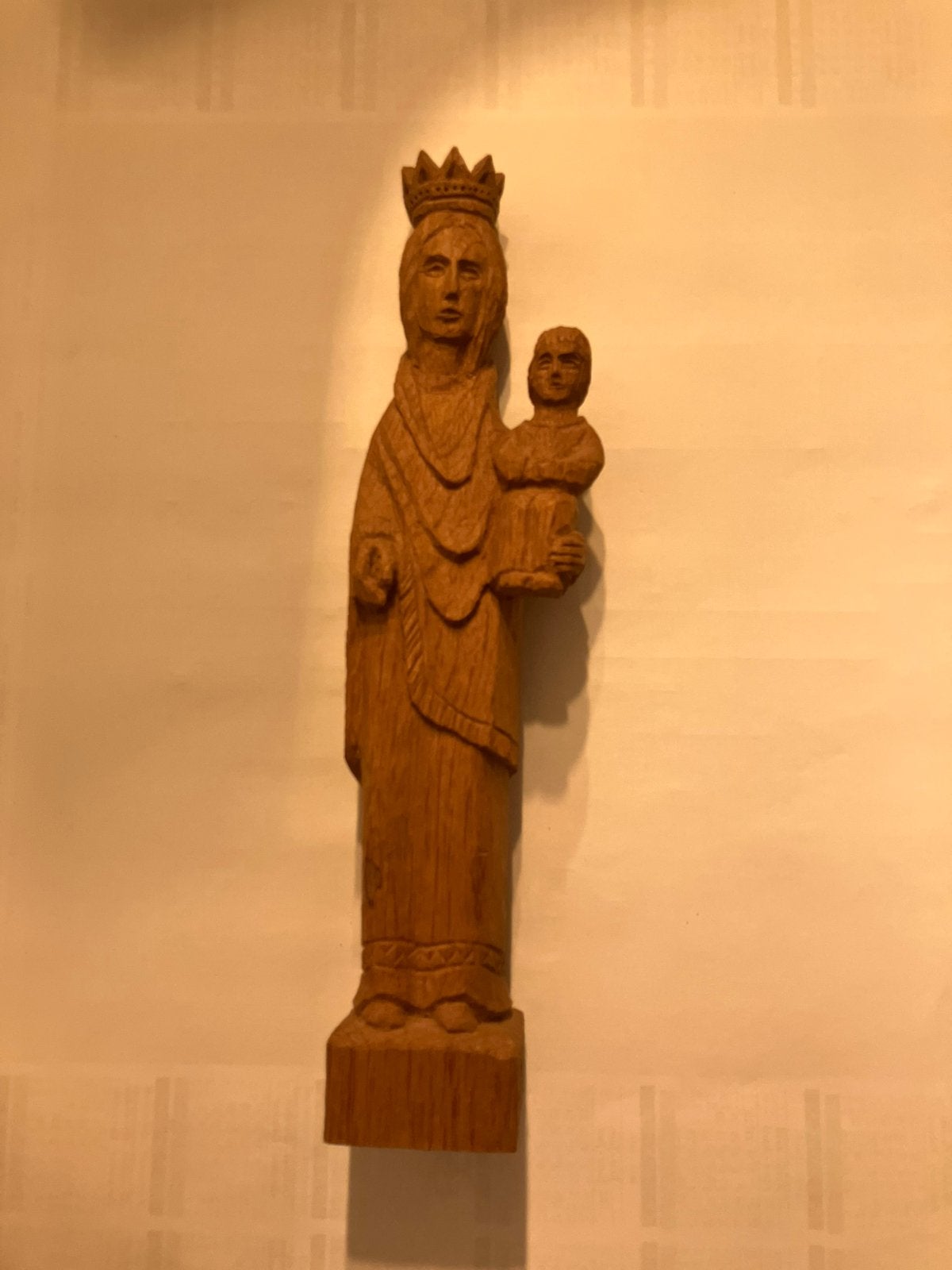 Houten mariabeeld 33 cm, Ophalen